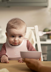 Baby Feeding Set, 3 pcs - Powder pink