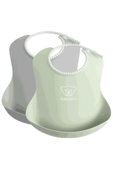 Baby Bib, 2-pack - Gray/Powder green