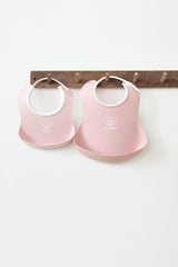 Feeding Bib Set, 2-pack - Powder pink