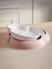 Baby Plate, Spoon and Fork, 2 sets - Powder pink