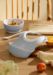 Baby Feeding Set, 3 pcs - Gray