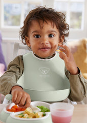 Baby Bib, 2-pack - Powder Green/ Powder Blue