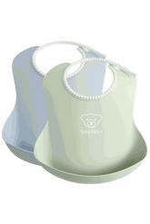 Baby Bib, 2-pack - Powder Green/ Powder Blue