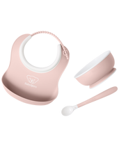 Baby Feeding Set, 3 pcs - Powder pink