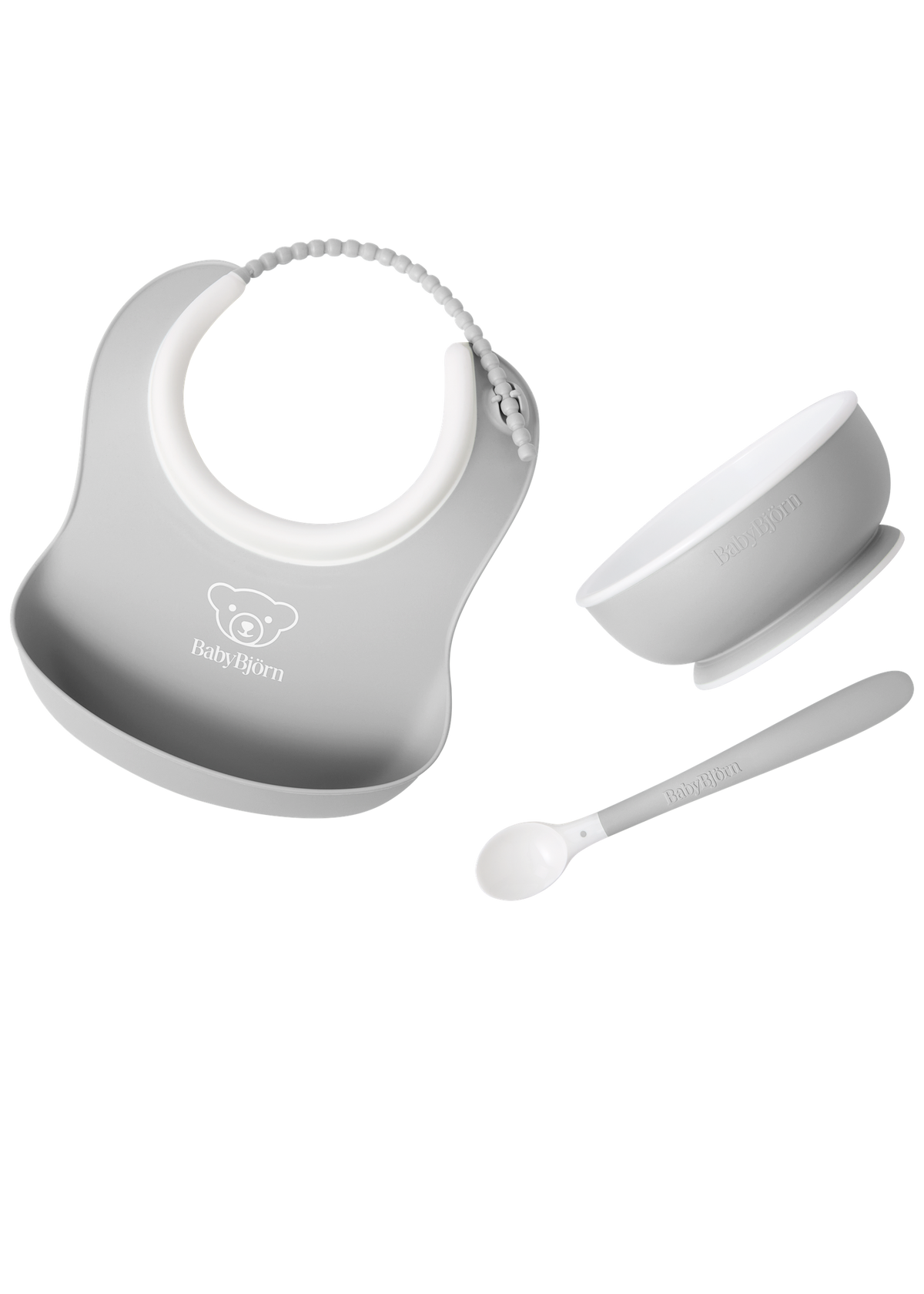 Baby Feeding Set, 3 pcs - Gray