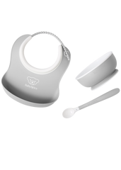 Baby Feeding Set, 3 pcs - Gray