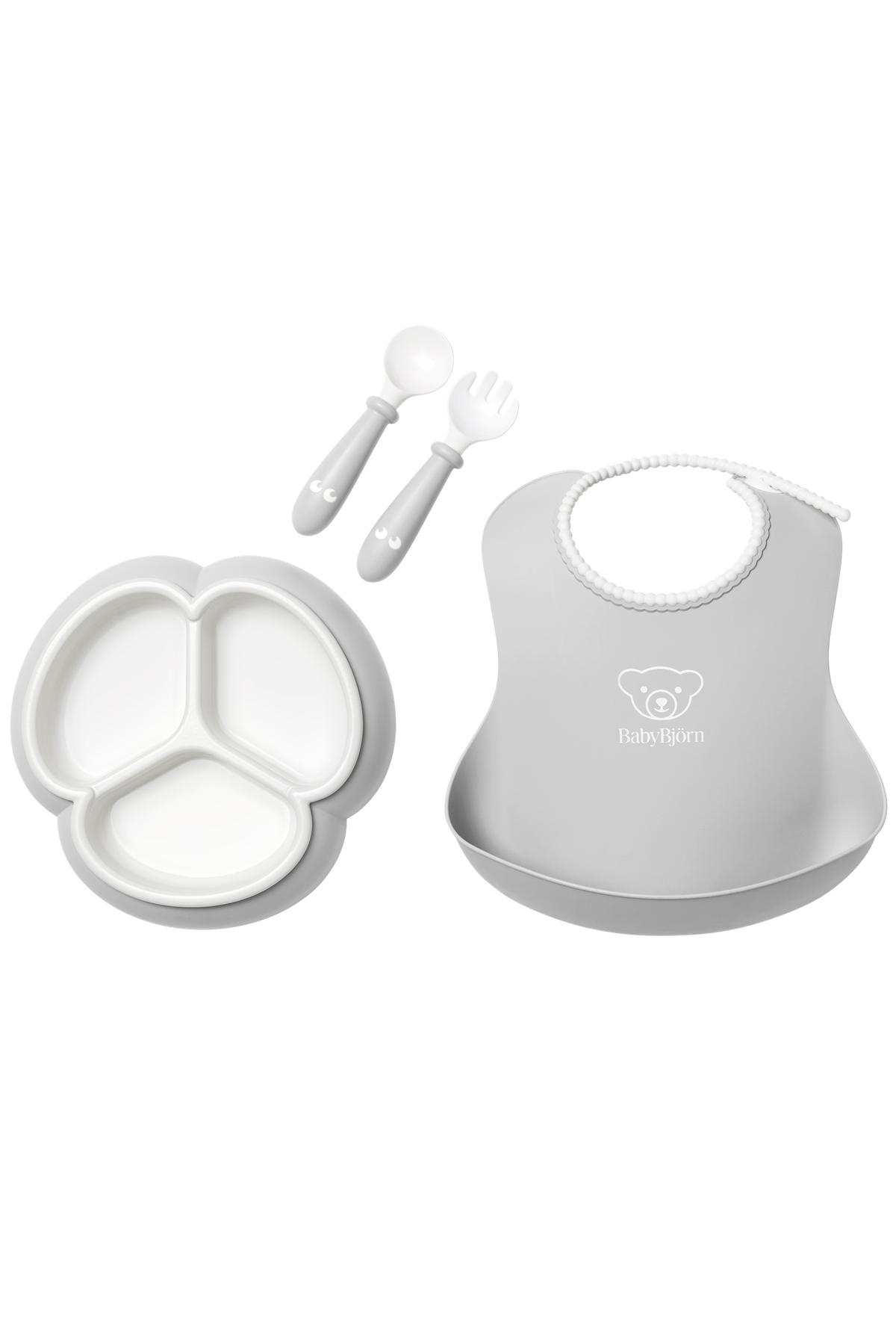 Mealtime set, 4 pcs - Gray