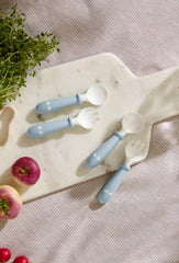 Baby Spoon and Fork, 4 pcs - Powder blue