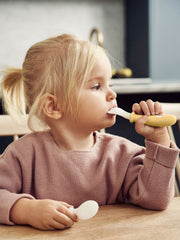 Baby Spoon and Fork, 4 pcs - Powder yellow