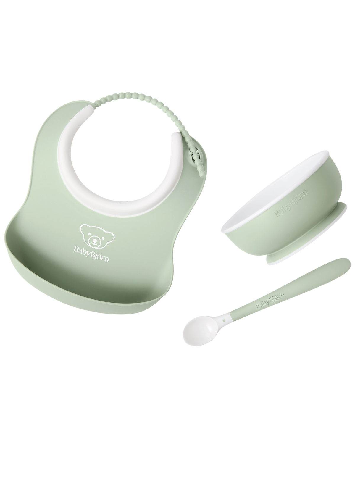 Baby Feeding Set, 3 pcs - Powder green