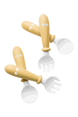 Baby Spoon and Fork, 4 pcs - Powder yellow