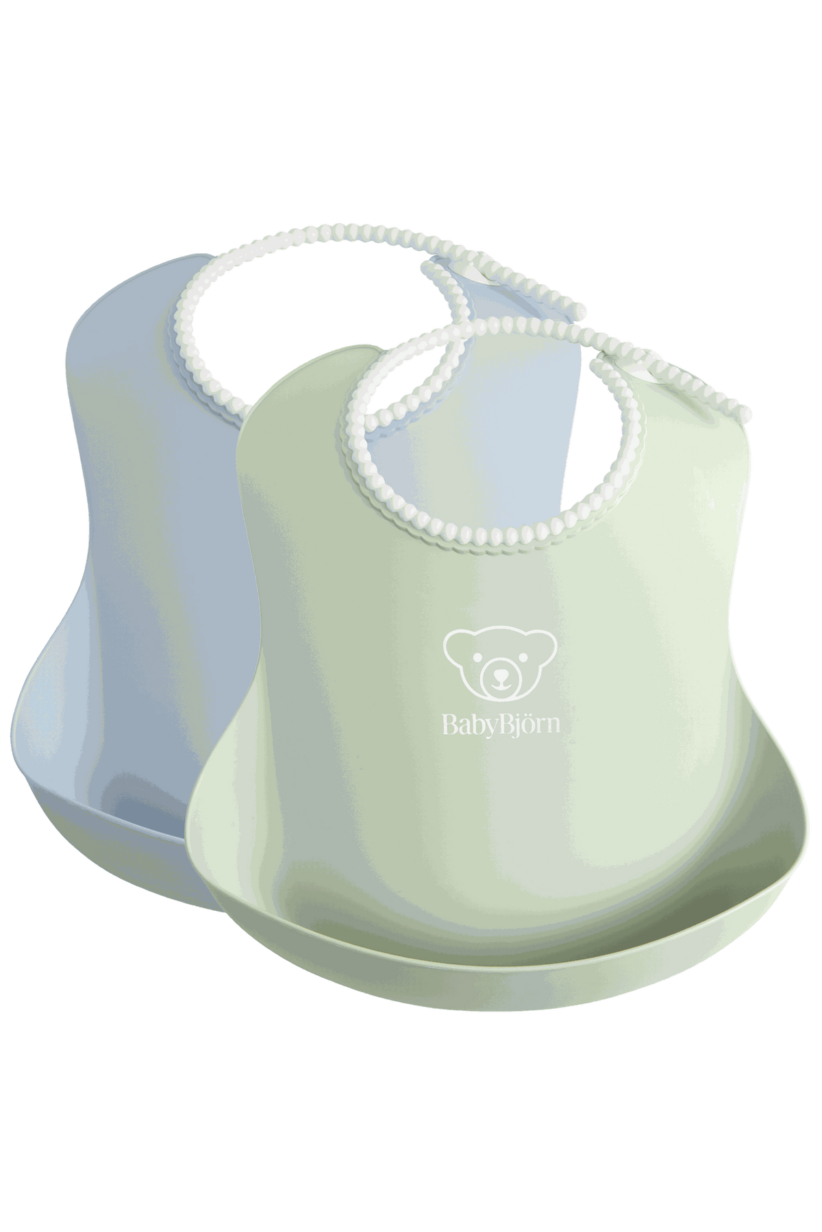 Baby Bib, 2-pack - Powder Green/ Powder Blue