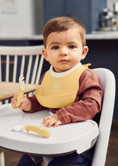 Feeding Bib Set, 2-pack - Powder yellow