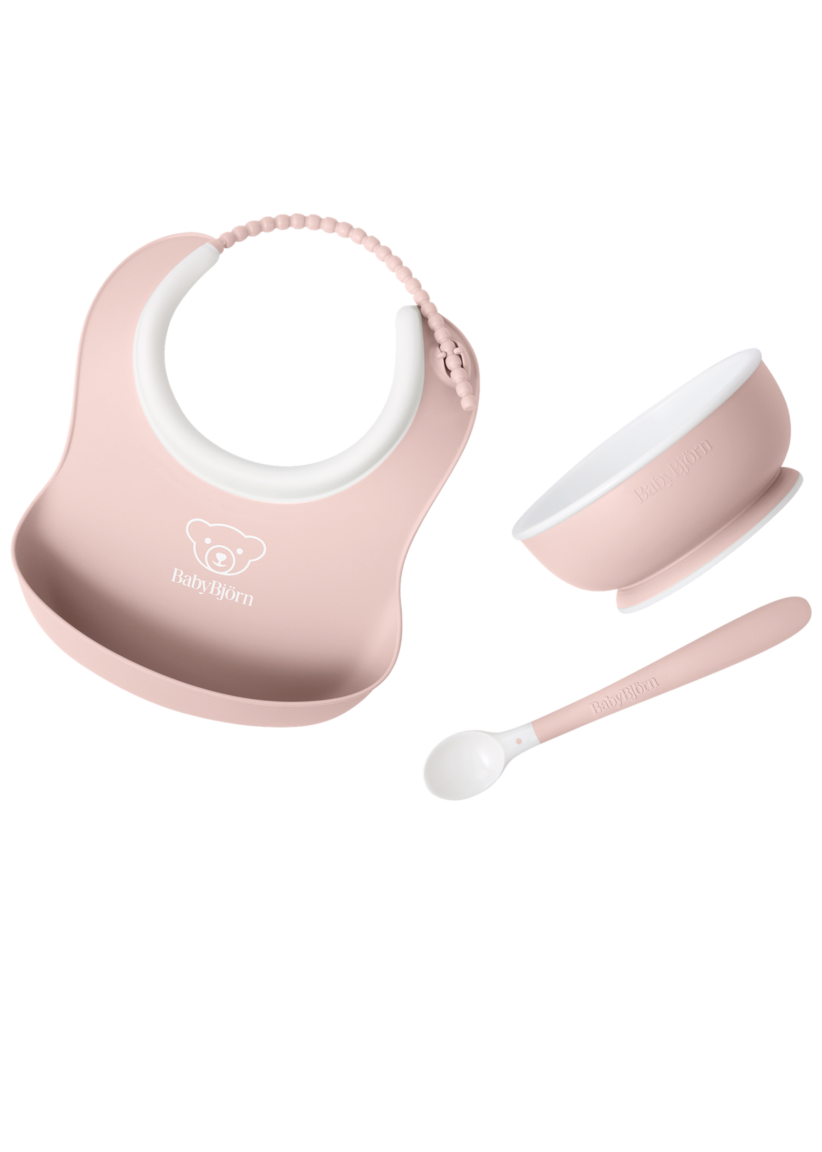 Baby Feeding Set, 3 pcs - Powder pink