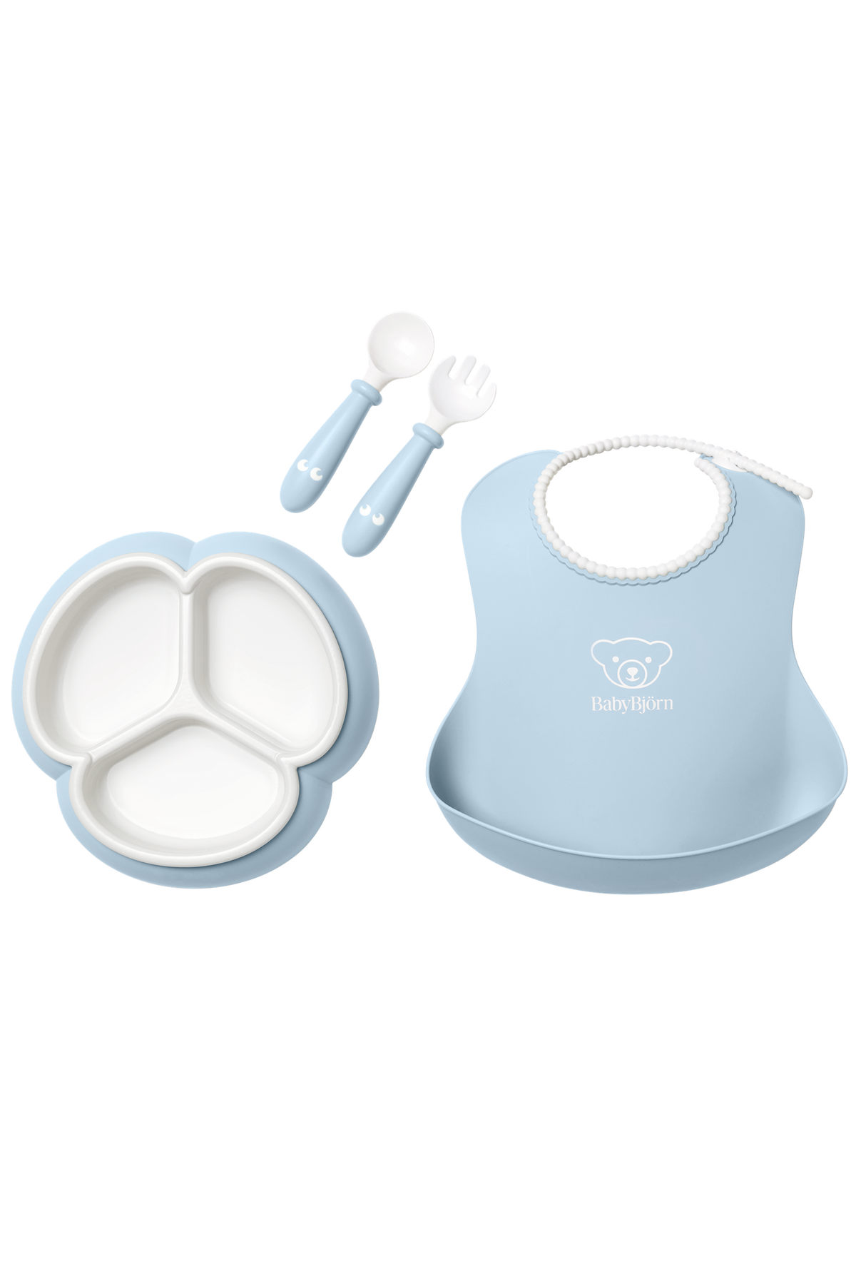 Mealtime set, 4 pcs - Powder blue